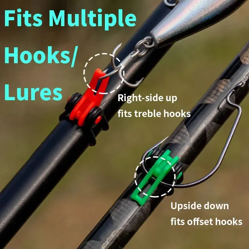 Gancho para caña de pescar para niños, soporte para cebo, accesorios para señuelos, anzuelos, soporte para mantenimiento de seguridad, herramienta de pesca, 10/20 piezas - imagen 2