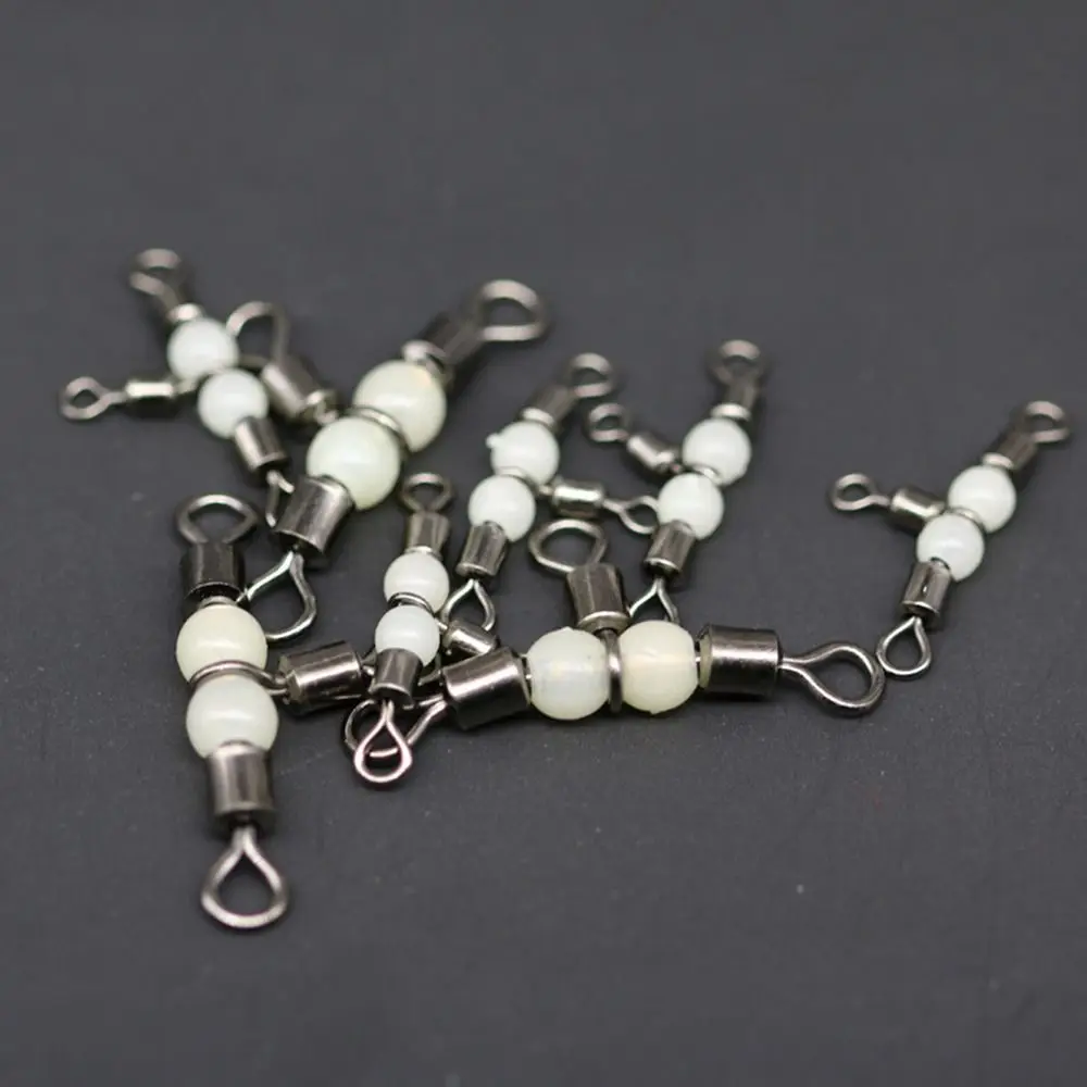 Divisor de rodamiento de Wivels duradero de 20 piezas, Conector de línea de Pin de pesca de Tridente rodante de anillo de 3 vías de alta calidad - imagen 3