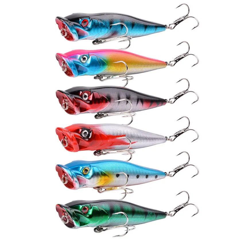 Aorace 1 Uds. Señuelo de pesca Popper grande cebo de pesca Artificial Crankbait Wobbler anzuelo de acero alto en carbono Señuelos de pesca - imagen 2