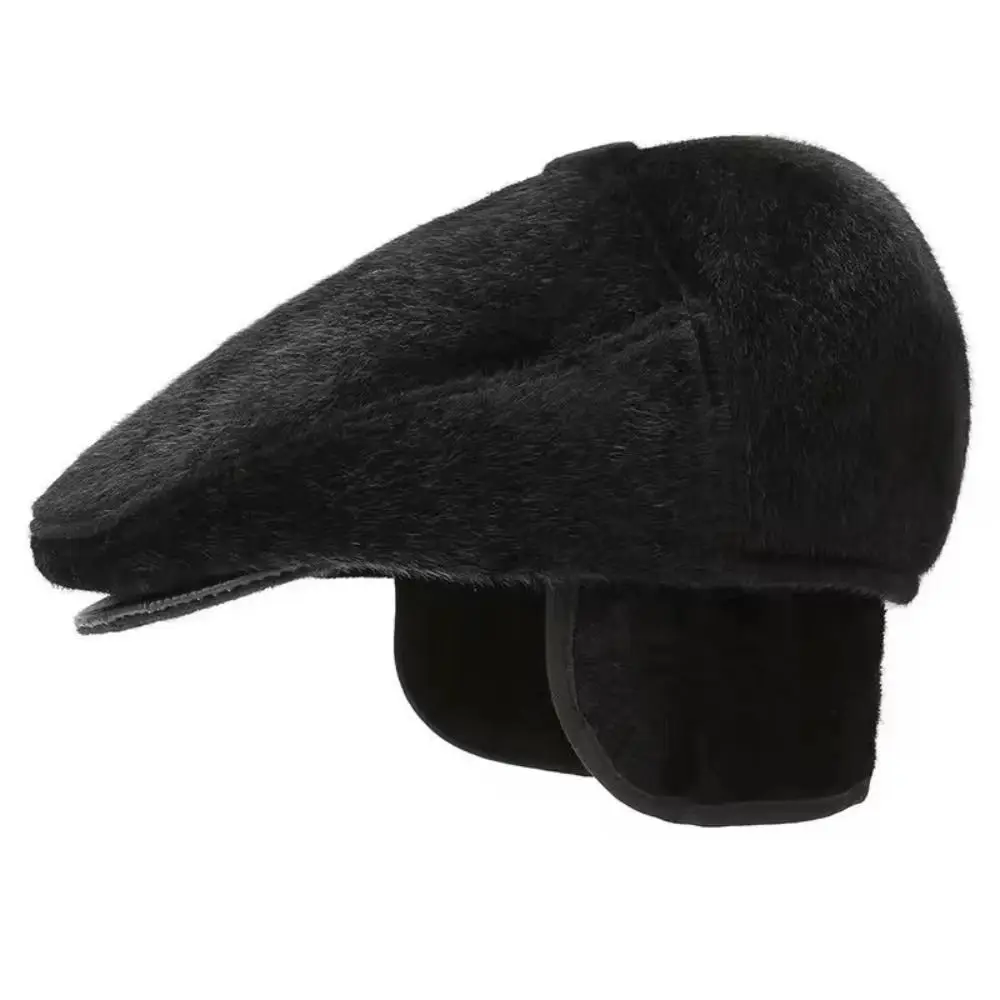 Boina de lana cálida para hombre, gorro plano, informal, Newsboy, Otoño e Invierno - imagen 3
