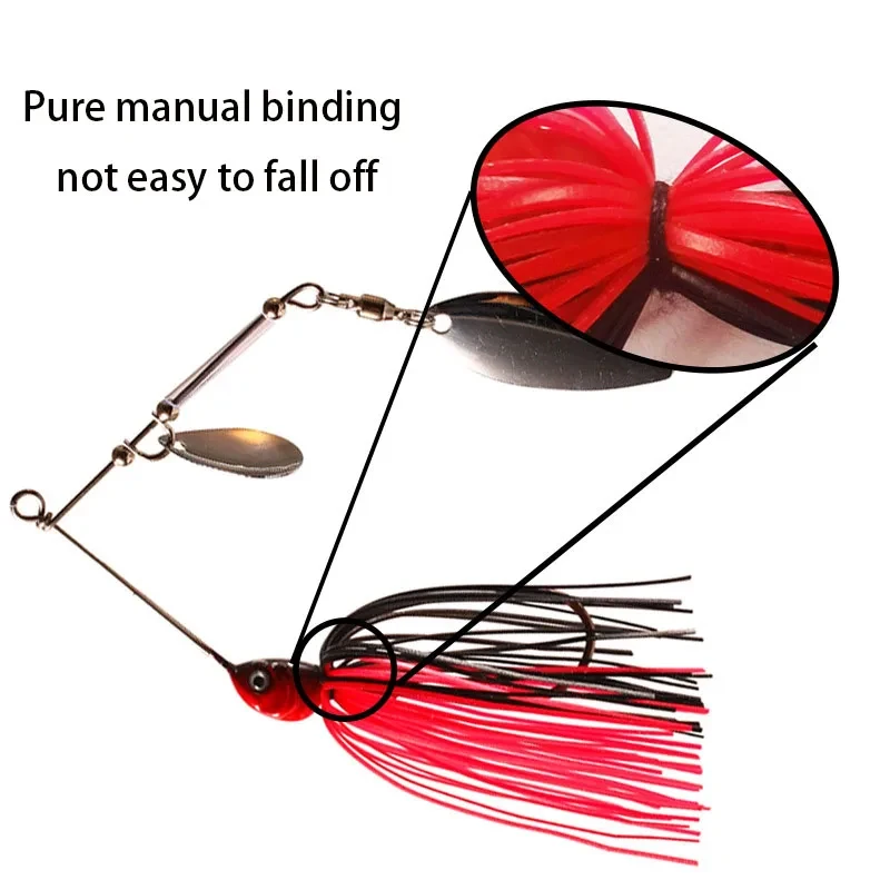 TAKEDO LD09 Composit Spinner cebo Chatter cebo de alambre plantilla de goma señuelo de pesca Buzzbait Wobbler Chatterbait para Lucio - imagen 2