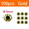 Gold 100pcs 5mm