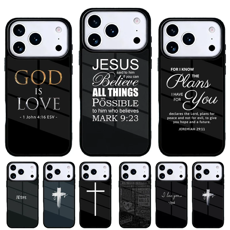 Funda cristiana con versículo bíblico – Carcasa trasera para iPhone