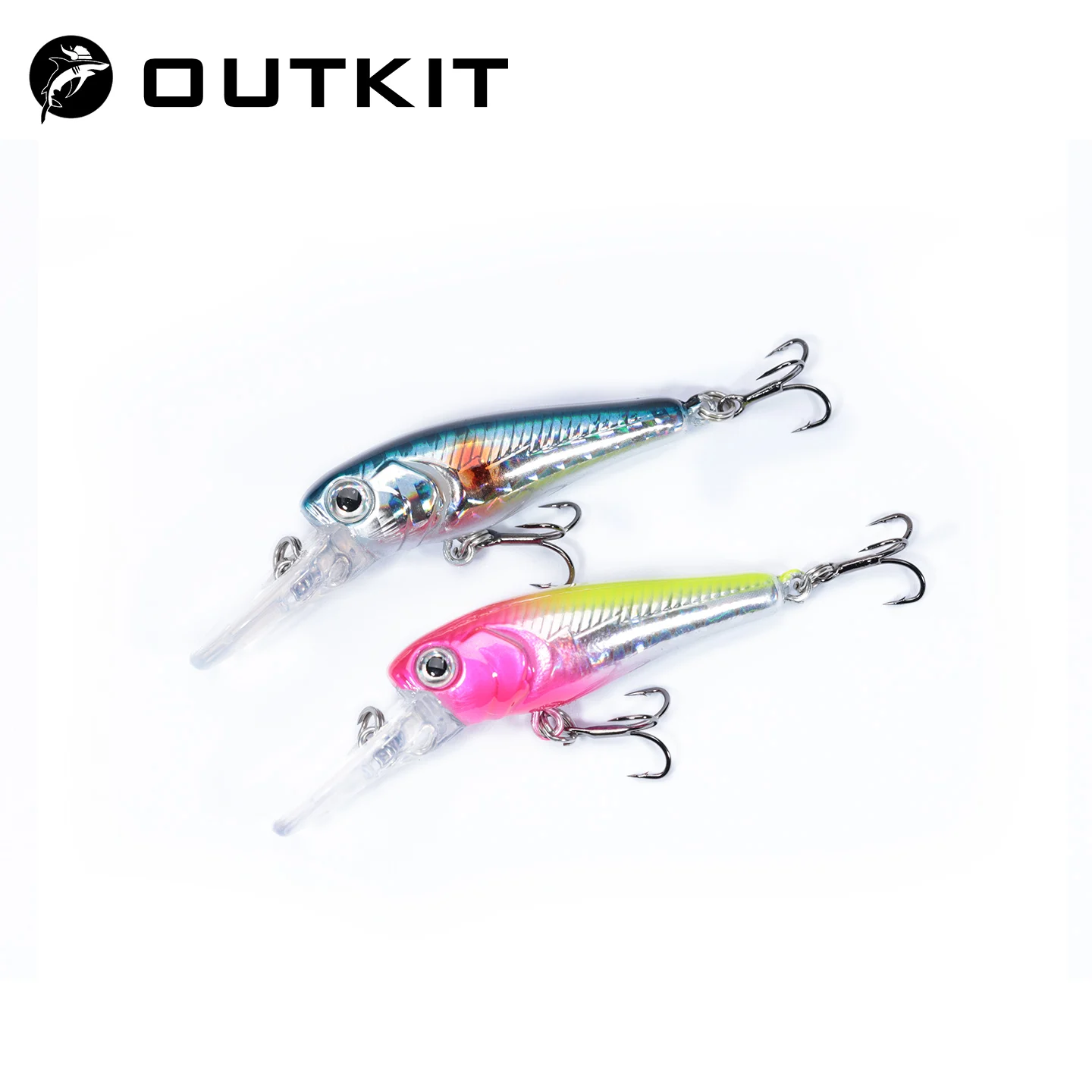 OUTKIT 3,2g 40mm pececillo flotante señuelo de Pesca de invierno para trucha cebo duro Crankbait Wobblers aparejos de Pesca para lubina perca Pesca - imagen 5