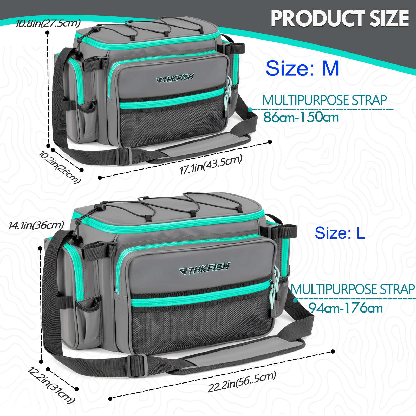 THKFISH Bolsa de Pesca Impermeable para Aparejos Señuelos y Accesorios - imagen 5