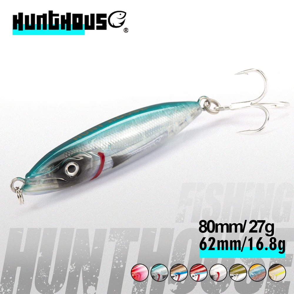 Hunthouse Wobly lápiz señuelo de pesca hundimiento lento Wobblers cebo duro Trolling 62mm 16,8g agua salada para trucha aparejos de lubina LW540 - imagen 5