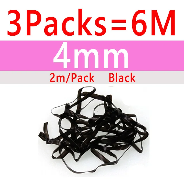 3packs 4mm Black
