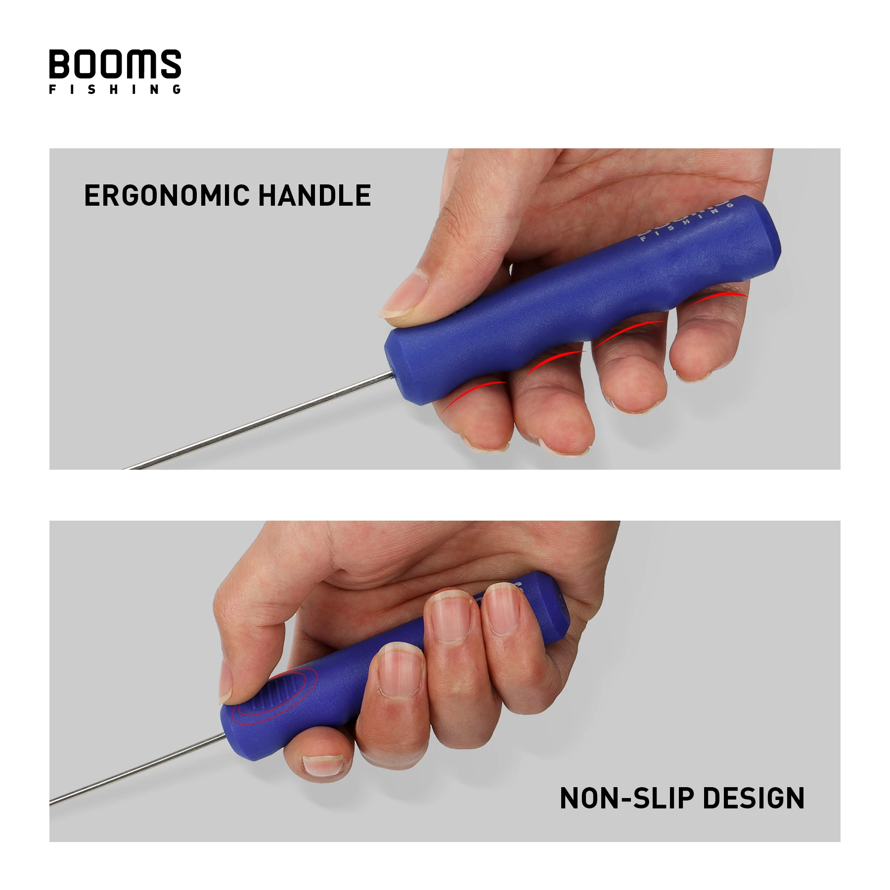 un mango ergonómico azul