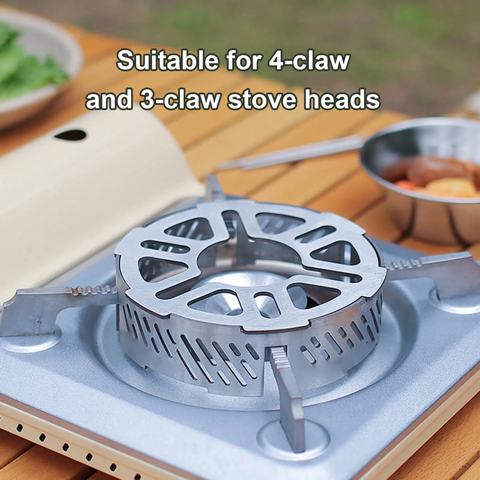 Parabrisas de estufa de Camping de 14CM con bolsa de almacenamiento, utensilios de cocina portátiles, pantalla de viento para quemadores al aire libre - imagen 3