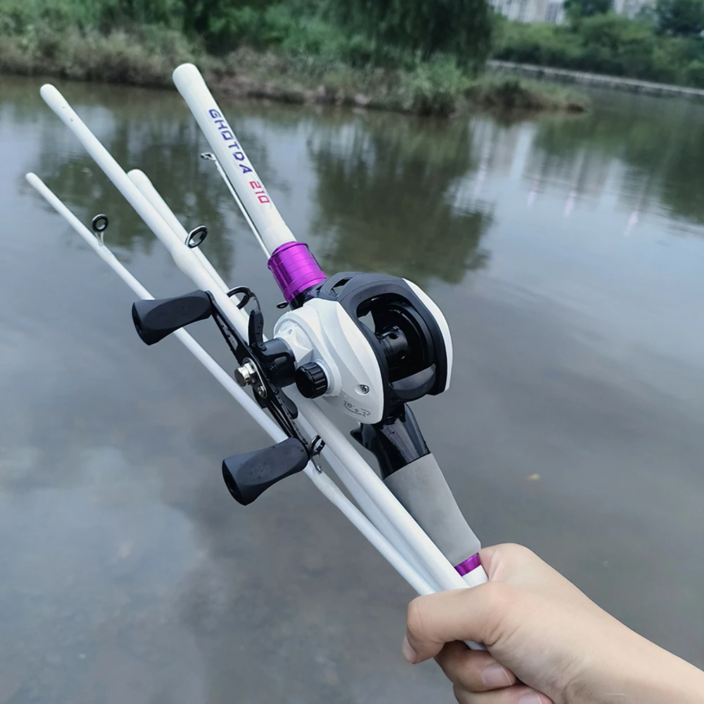 Combo de caña de pescar con señuelo ultraligero, 1,8 m/2,1 m, poste alimentador de carpa, actiones ML y rueda de gota de agua, intercambio de mano izquierda/derecha para principiantes - imagen 5