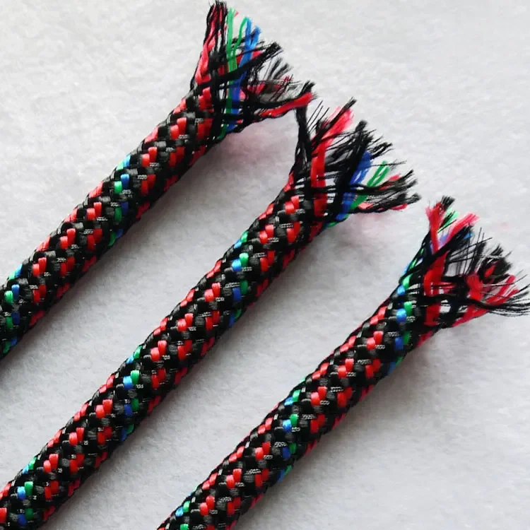 Funda de Cable trenzado de 4mm, 8mm y 12mm, PP Conton, hilo PET, Protector de línea aislante Flexible expandible mezclado, funda de envoltura de Cable - imagen 2