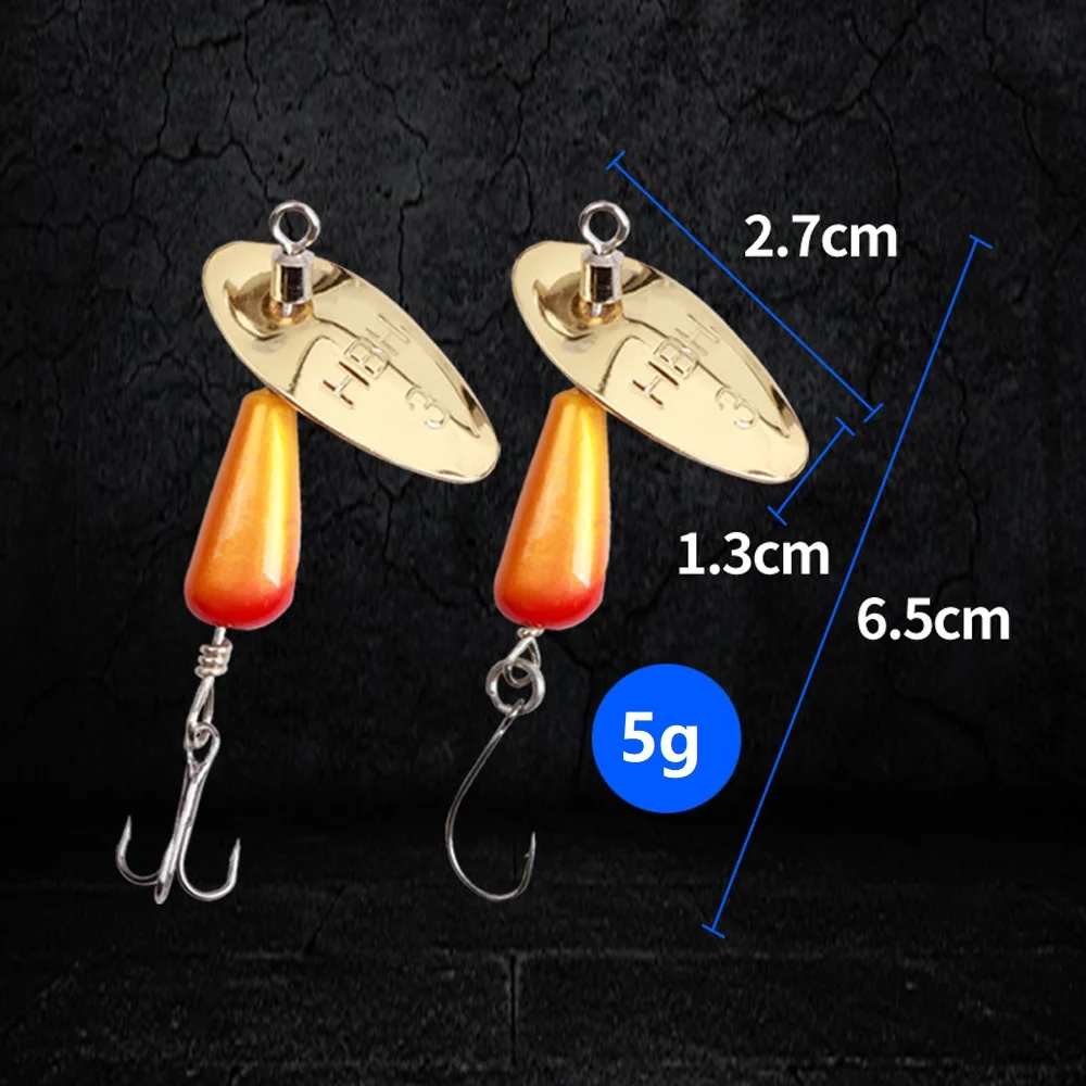 MAGBLUE 1 Uds Spinner giratorio señuelo de Pesca cuchara lentejuelas cebos de metal Wobblers Bass Pesca agitador de mano Makou aparejos de Pesca de lubina - imagen 5