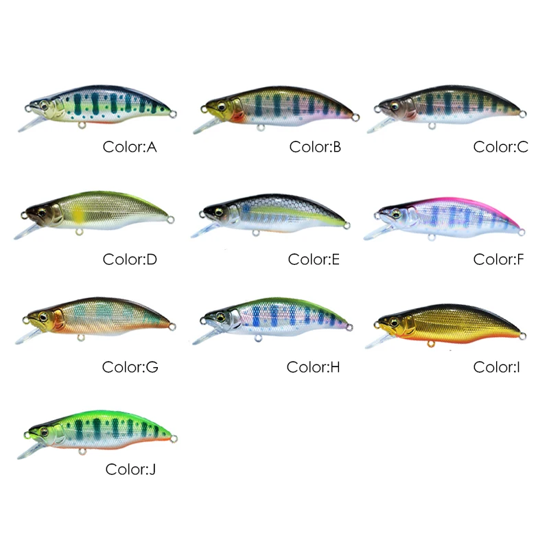 LETOYO 46mm, 3,6g/65mm, 8g,  -señuelo de pesca de trucha que se hunde, pececillos, Wobblers, cebo Artificial para zona de trucha, lucio, perca - imagen 3