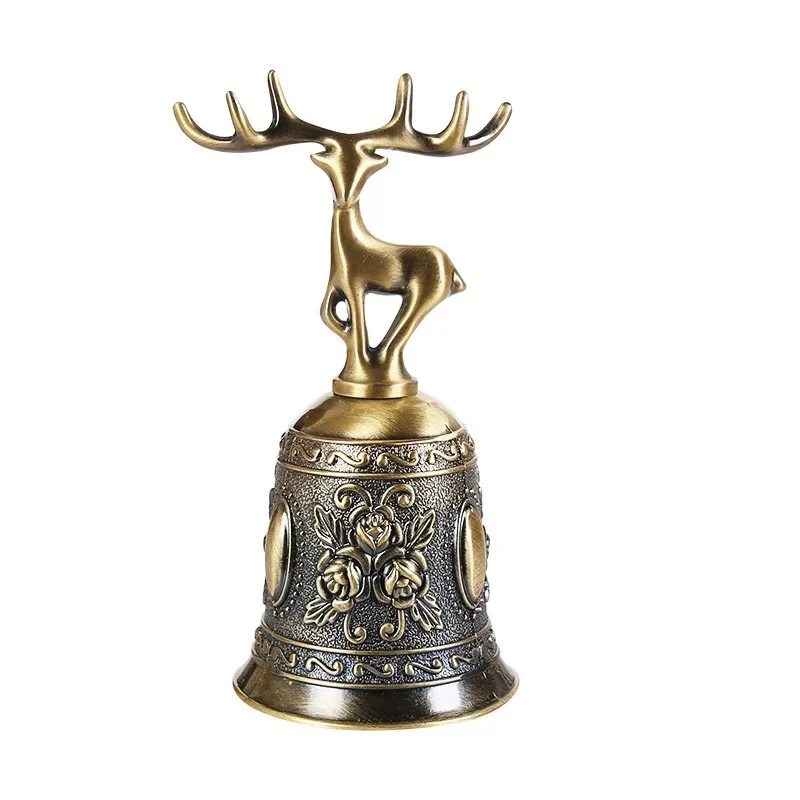 Campana de pesca bronce grabada estilo iglesia antigua - imagen 5