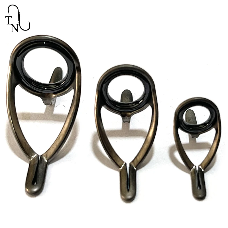Juego de anillos de pesca de fundición TN19, 9 piezas de tamaño mixto, Kit de reparación de poste, guías de ojos, juego de caña de pescar, accesorios de repuesto para construcción DIY - imagen 3