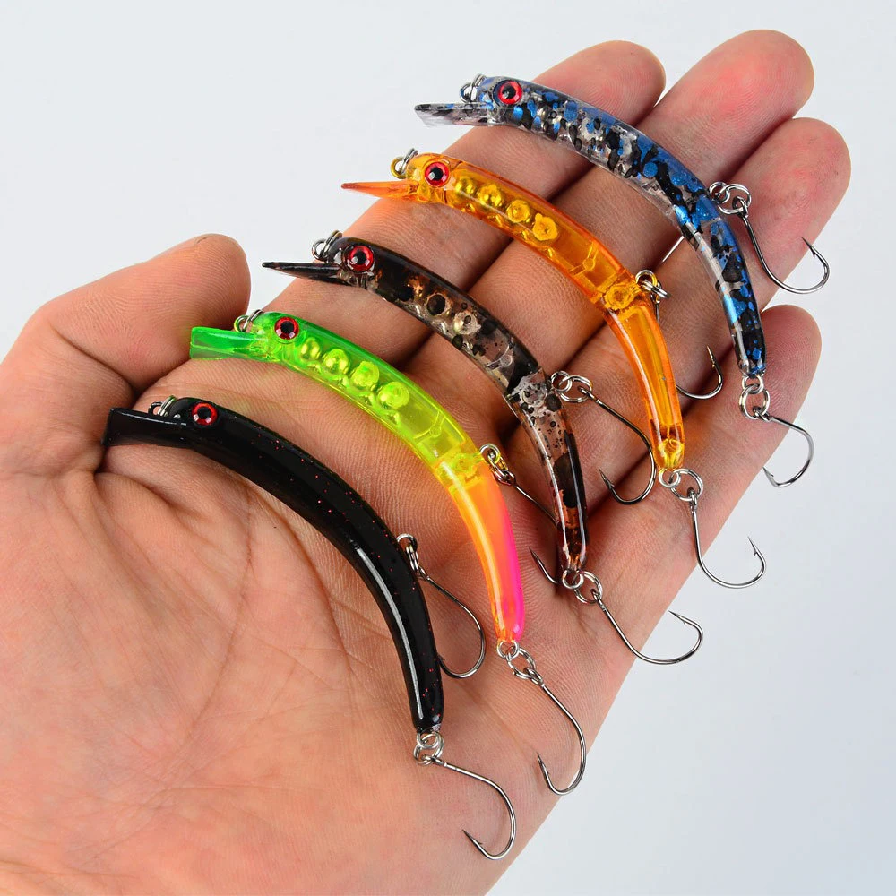 1 Uds 6,5 cm/4g Mini Minnow Wobblers anzuelos triangulares pescado Popper aparejos de lubina Señuelos de pesca Crankbait cebo de plástico duro