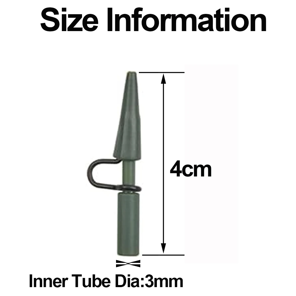 20 piezas clip de plomo de seguridad para carpa y gomas de cola para carpa gruesa preatada pesca carpa aparejo para el cabello accesorios de aparejos finales - imagen 3