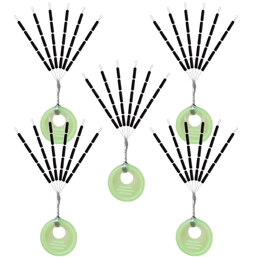 Tope de granos espaciales para pesca profesional, accesorio de 5 grupos de resistencia para evitar daños en la línea Vertical, carpa, 150 piezas - imagen 5