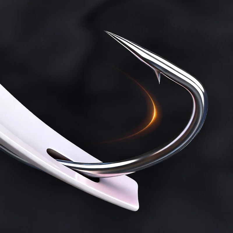 Gancho de cuerno de arco de pesca de remolque, tipo A, 12,5 cm, 38,7g, Material de acero inoxidable, pesca en barco de aguas profundas, lentejuelas grandes - imagen 5