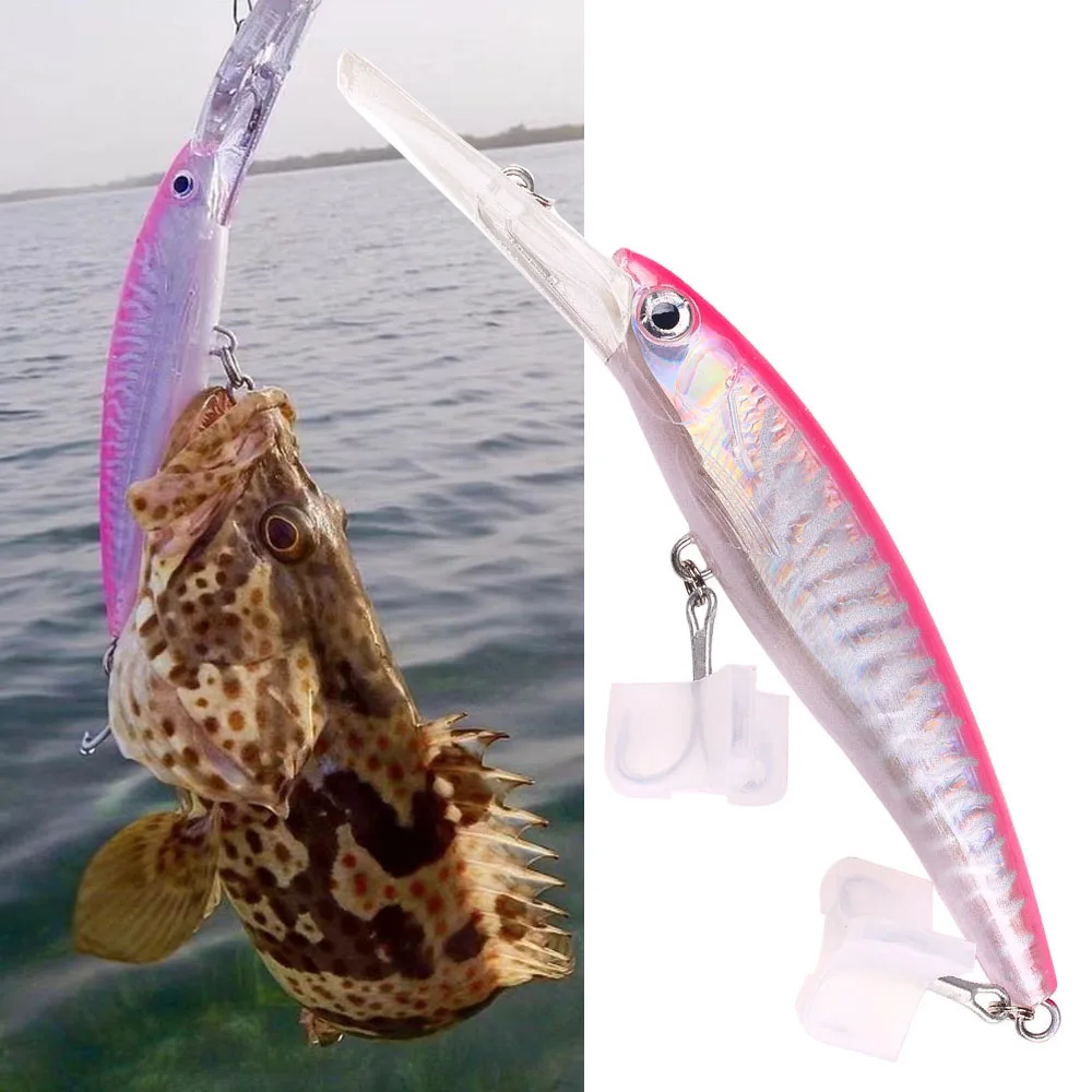 1 unidad, 14cm, 47,6g, pesca de pececillo grande, Isca Artificial, buceo profundo, agua de mar, Peche, lubina, señuelo, pececillo, pesca Wobbler - imagen 3