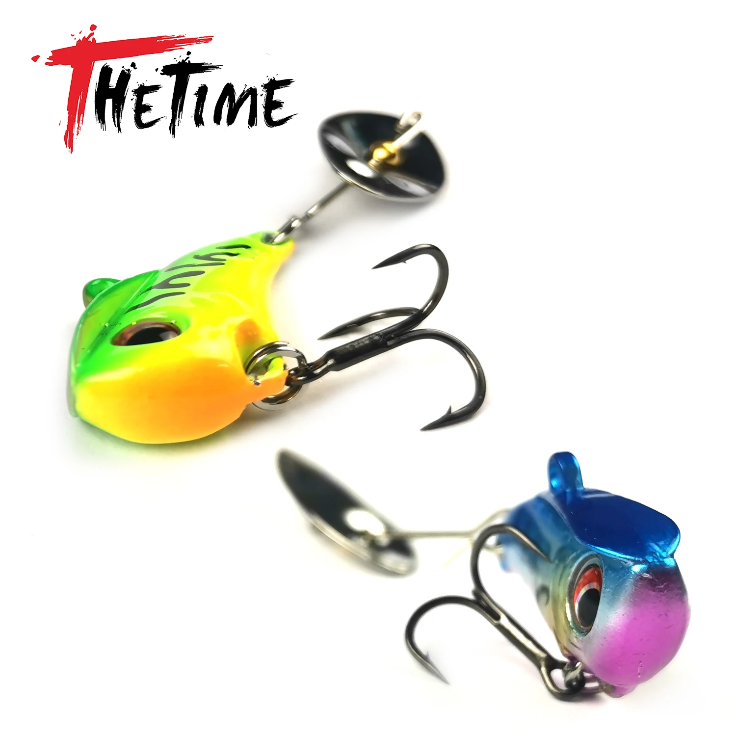 Señuelo THETIME JINLIN Spinner VIB, cuchara giratoria de Metal, Crankbait, plantilla vibratoria, cebo Artificial para perca, pesca de lubina, novedad de 2022 - imagen 5