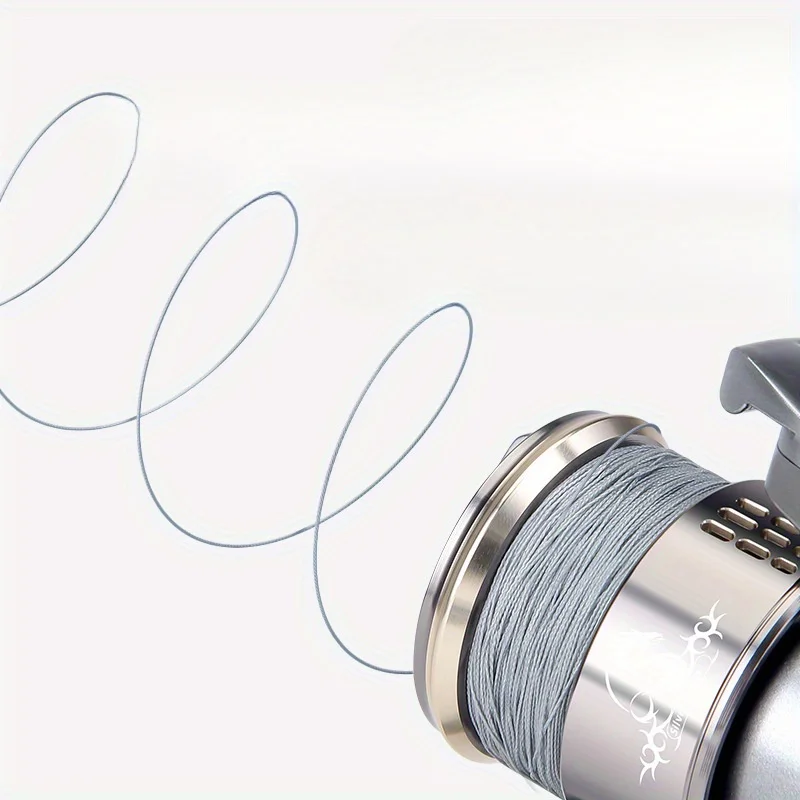 Rueda giratoria de sedal de pesca de aleación de aluminio plateado, doble balancín, adecuada para pesca en el mar, señuelo de tiro largo - imagen 4