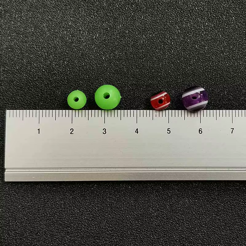 50 unids/lote de cuentas de pesca de ojo de pez, 6mm, 8mm, colores mezclados, luminosas, aparejos de Carolina, taxis, aparejos de pesca, Kit DIY, aparejos de pesca de lubina - imagen 2