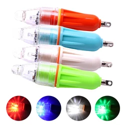 4 Uds nuevas luces de pesca subacuáticas nocturnas, luces LED fuertes para señuelos nocturnos, la lámpara que atrae peces, sin batería