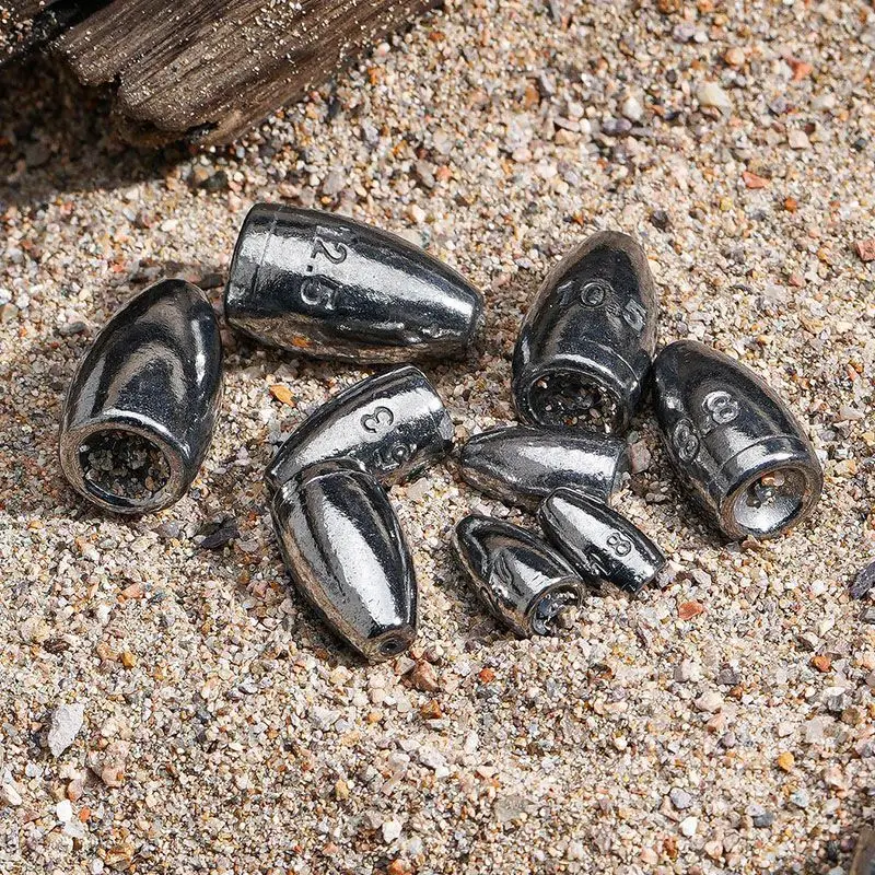 Accesorios para aparejos de pesca, aleación de Metal, peso hacia abajo, plomo, Taxas, señuelos de aparejo, lote de 10 piezas, venta - imagen 2