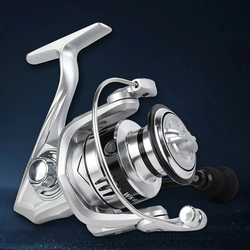 Carretes giratorios 8KG-12KG arrastre máximo Carrete de pesca 5,2: 1 mango de Metal carretes de pesca carrete de agua salada para accesorios de pesca - imagen 5