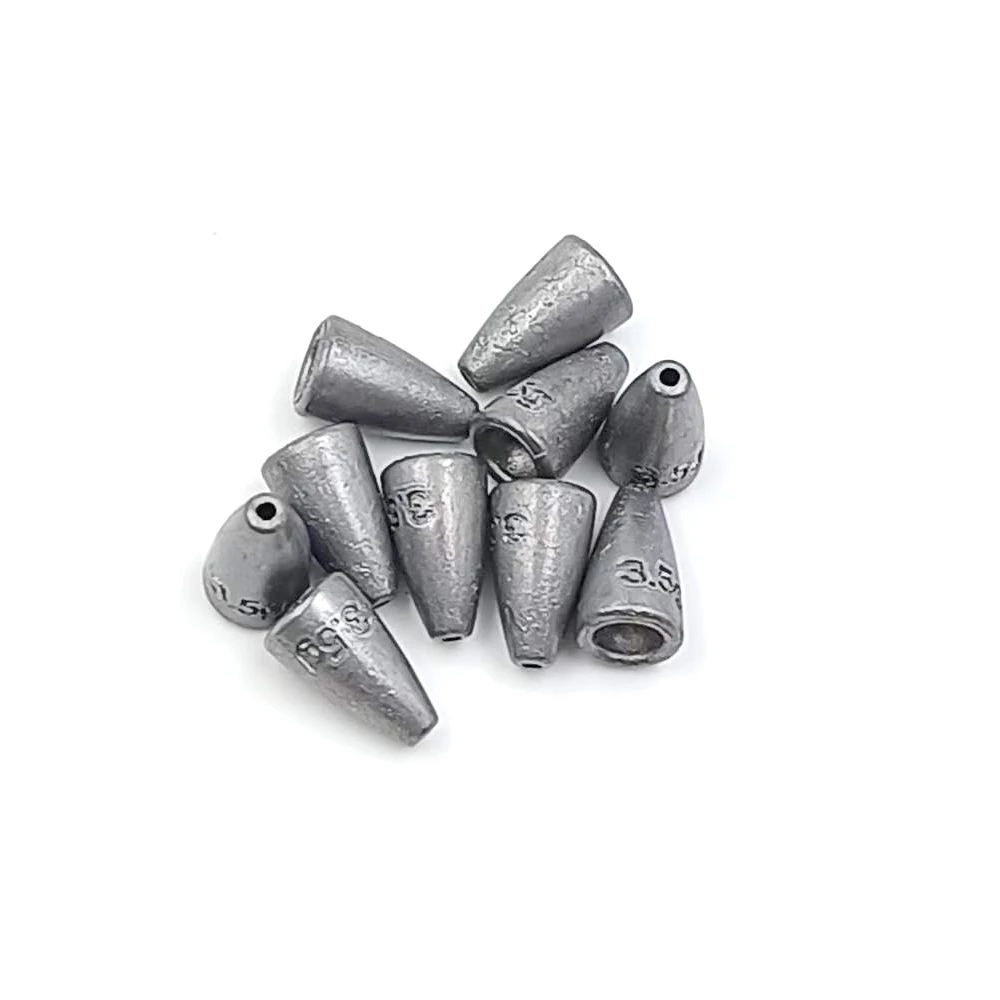 100 Uds 3,5g pesas de pesca bala plomo para Texas Carolina Rig Bass pesca peso plomo a granel