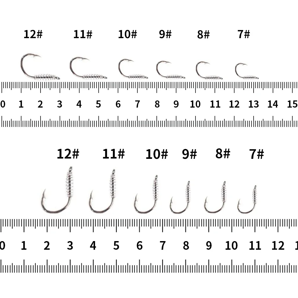 Juego de anzuelos de pesca con púas, plantilla de resorte giratoria, anzuelo de carpa, anzuelo de un solo círculo, accesorios de pesca con mosca, aparejos, 10/20 piezas - imagen 4