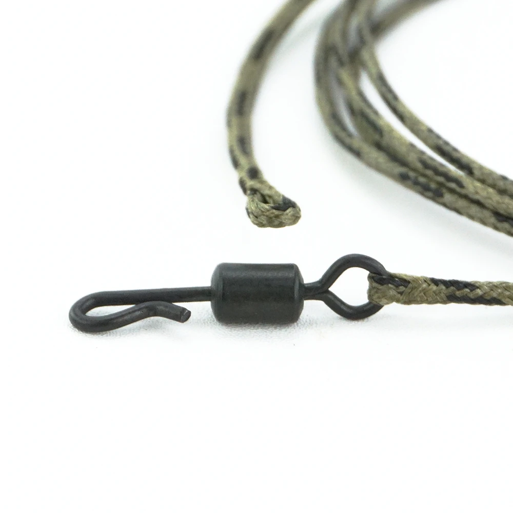 Hirisi-accesorios de pesca de carpa, 3 uds., giratorios Leadcore listos, cambio rápido, gancho trenzado de 12 hebras, aparejo de helicóptero de carpa LC212 - imagen 2