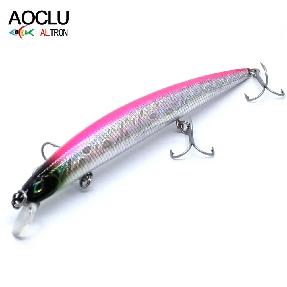 AOCLU-señuelo de pesca Wobblers, cebo duro Minnow Shad Crankbait, aparejos de agua dulce y salada, 8 colores, 145mm, 19,1g - imagen 5
