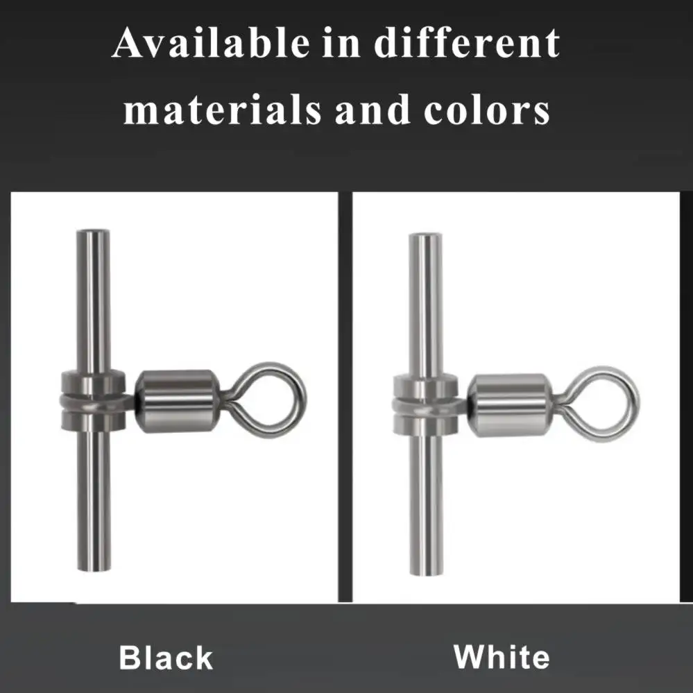 ToplineTackle-anzuelos de pesca giratorios de acero inoxidable, accesorios de conector, 50 piezas, 3 vías - imagen 3