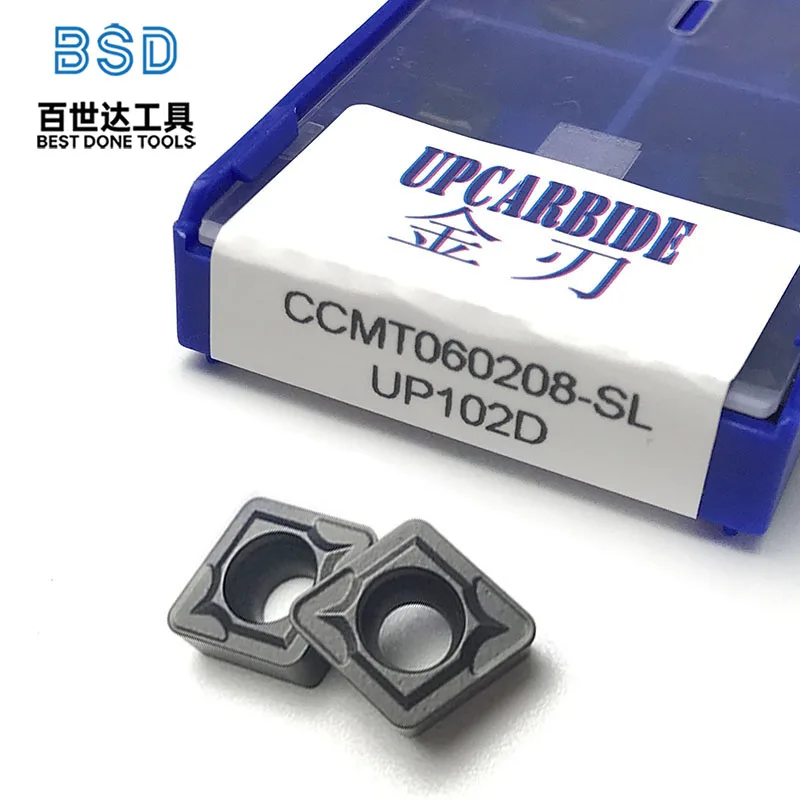 Herramientas de torneado de carburo de corte Original CCMT para tornoCCMT060208-SL OP1215 OKE máquina de insertos de corte CNC compatible con OEM - imagen 3