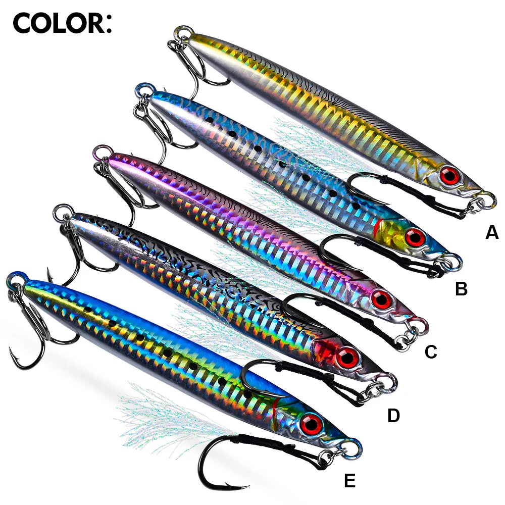 Señuelo de pesca con plantilla de Metal fundido largo de 60g80g para curricán, cebo duro Artificial, Jigging de trucha de lubina, agua salada, pesca en barco de aguas profundas - imagen 4