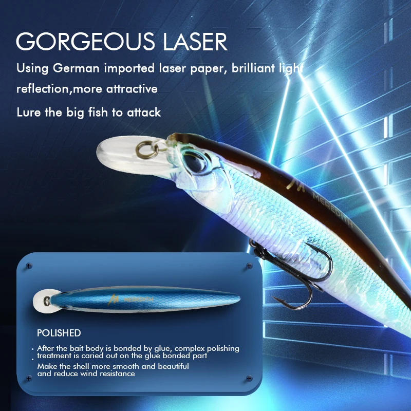 MRERDITH-señuelo iscas de señuelos pesca JERK MINNOW 100F 14g, Wobbler flotante, 24 colores, cebo duro, calidad profesional Depth0.8-1,0m isca artificial frete gratis black minnow - imagen 4