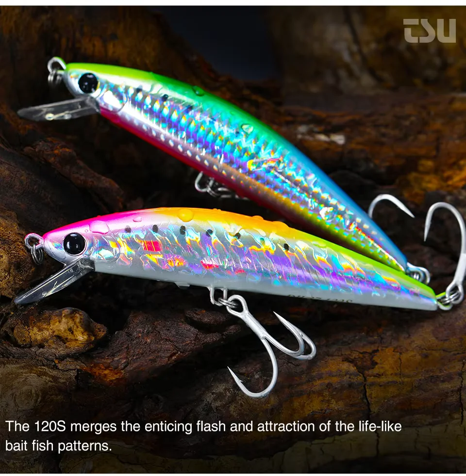TSURINOYA DW37 Minnow Hundido para Pesca de Barco en Agua Salada - imagen 3