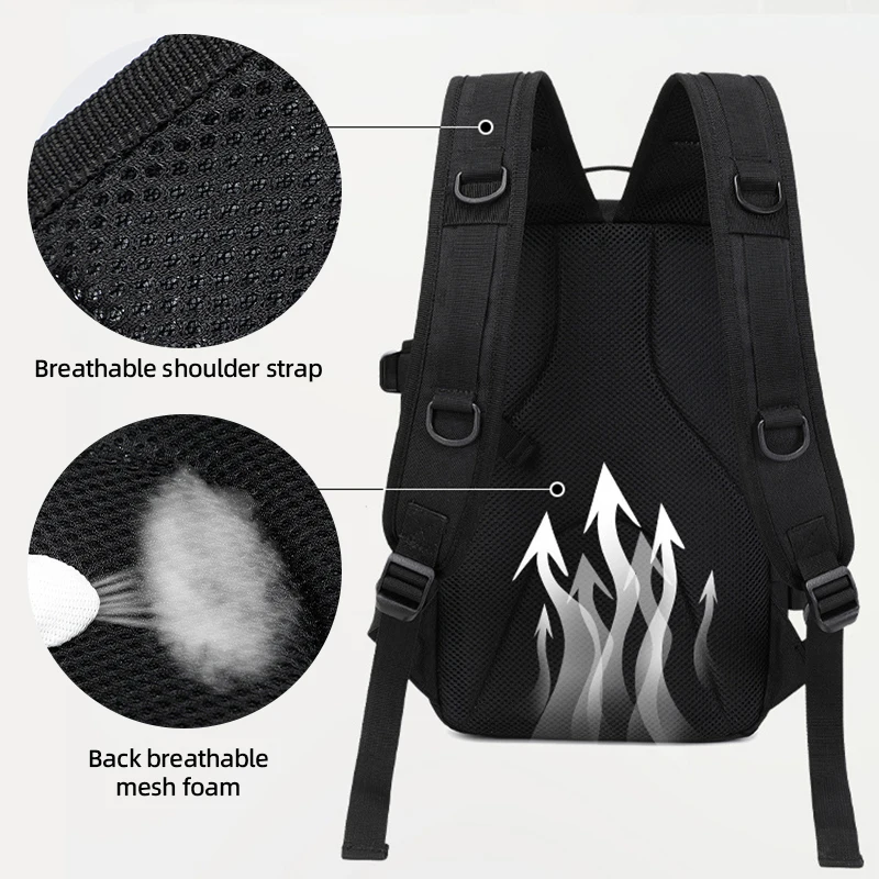 Mochila táctica de pesca con soportes para cañas, bolsa de pecho para viajes al aire libre, escalada, senderismo, ciclismo, señuelo Molle, mochila grande para acampar - imagen 5