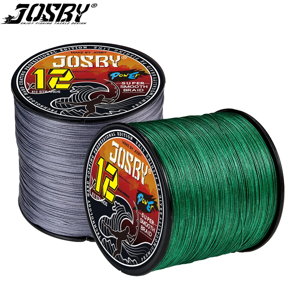 JOSBY PE X12 hilo de pesca trenzado 12 hebras resistente mar