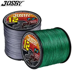 JOSBY PE X12 hilo de pesca trenzado 12 hebras resistente mar