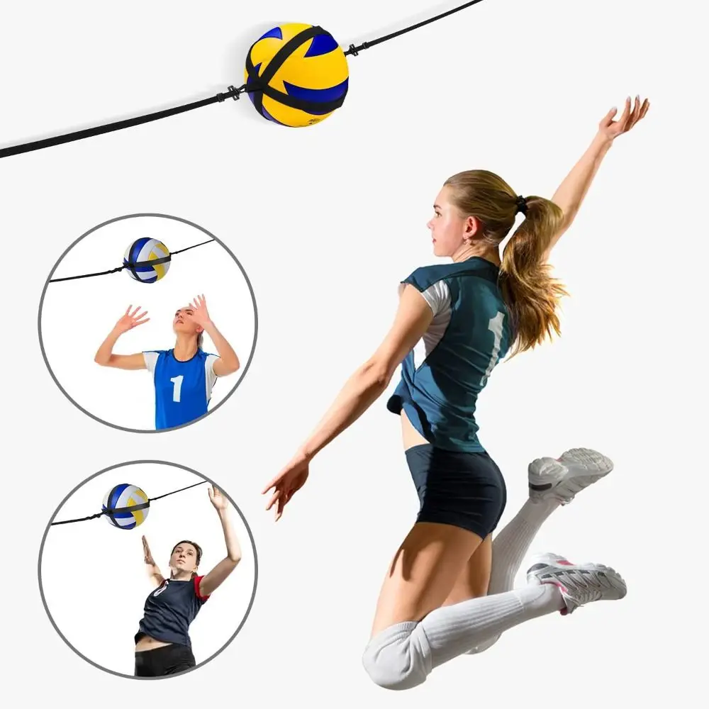 Ayuda de entrenamiento con pinchos de voleibol ajustable, práctico equipo de entrenamiento de voleibol elástico, resistente al desgaste, color negro - imagen 5