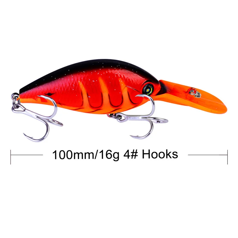 1 unidad de Crankbait de sonajero, 10,5 cm-15g, señuelo de pesca flotante, cebo duro ruidoso, Wobbler Artificial, Swimbait de lubina de fundición larga - imagen 3