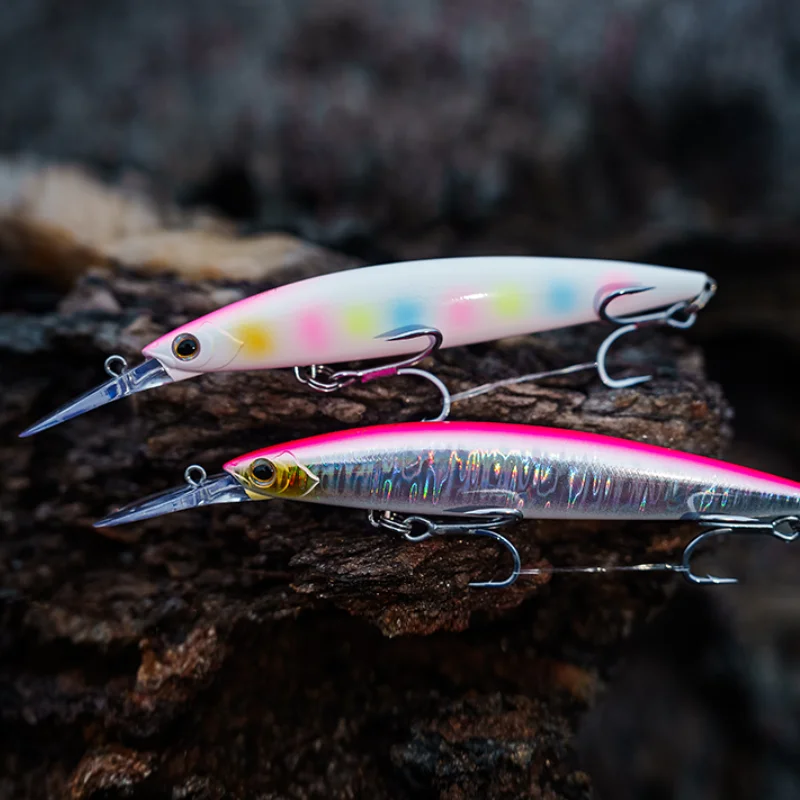 EWE 2025 nuevo MANHUN profundo flotante MINNOW 31g 140mm profundidad de buceo 2,0-2,5 m Offhore Trolling señuelo de pesca de agua de mar - imagen 5