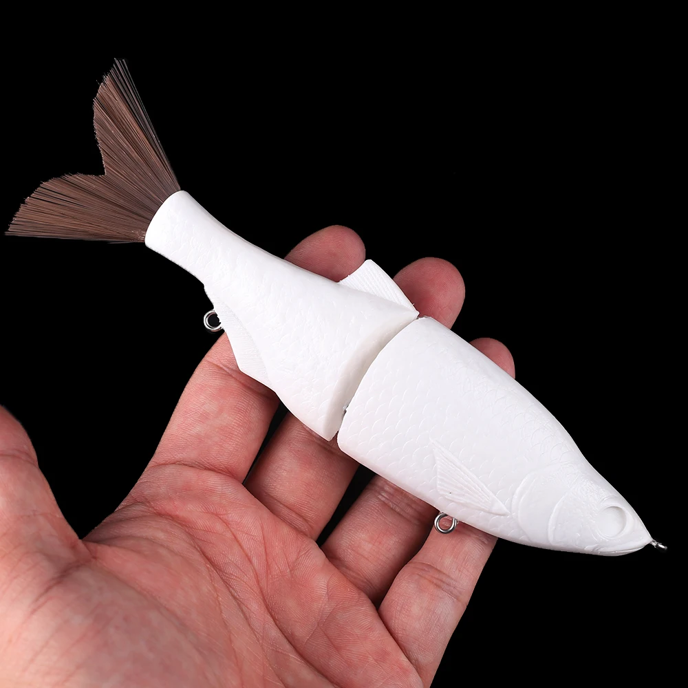 Chan'sHuang-Cebo en blanco sin pintar, 5 piezas, 17cm, 38,5g, escamas de pescado talladas a mano, cola de filamento, cebo dorado, señuelo de pesca Artificial - imagen 5