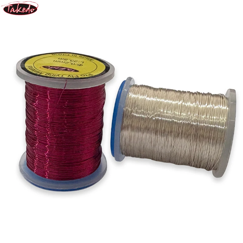 TAKEDO 0,2 MM 23,5 M Pro cebo de pesca con mosca Material de atado alambre de cobre moscas señuelo atado hilos línea de pesca con mosca - imagen 4