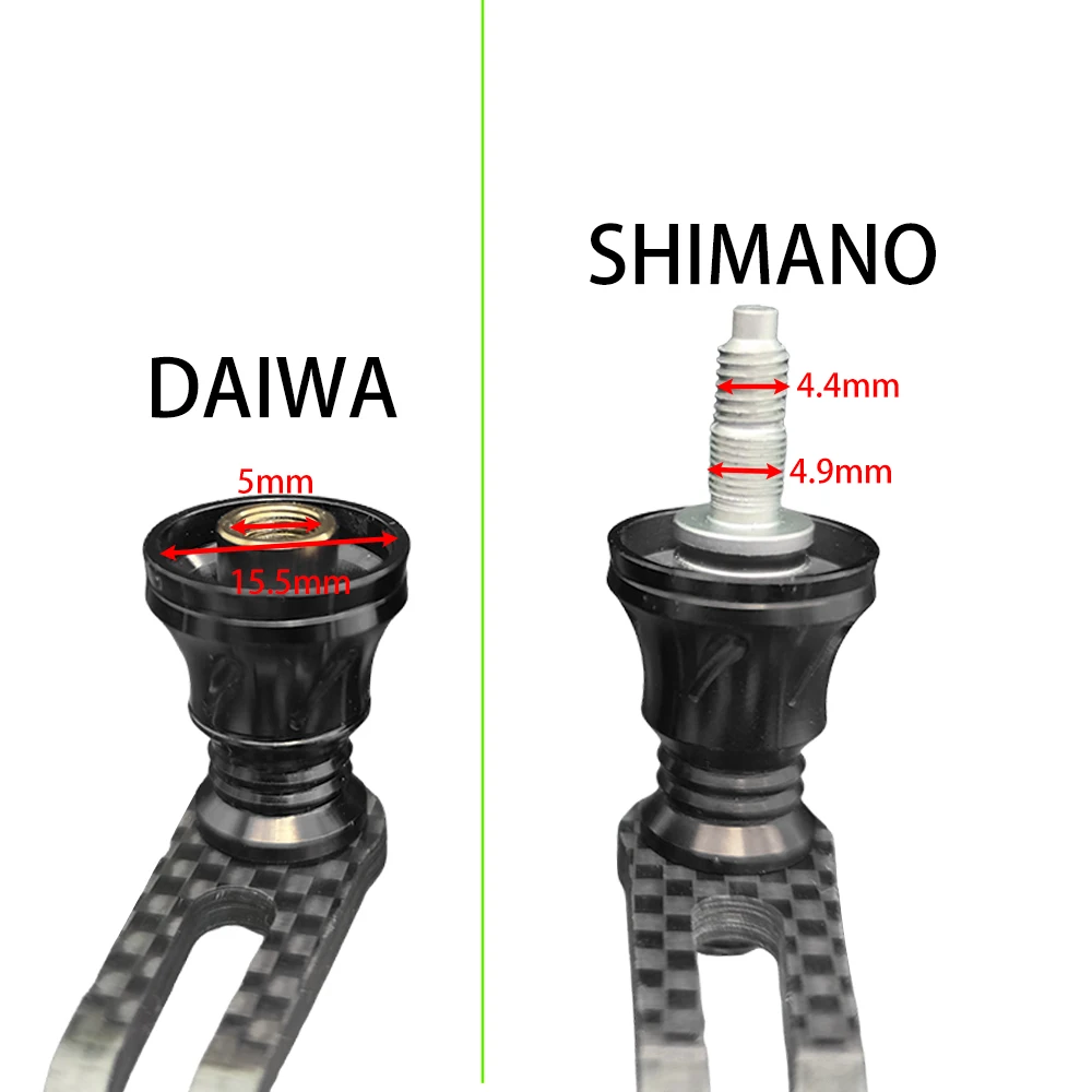 Mango de carrete de pesca de fibra de carbono, mango eléctrico para DAIWA/SHIMANO, mango de carrete giratorio, piezas de repuesto para pesca - imagen 2