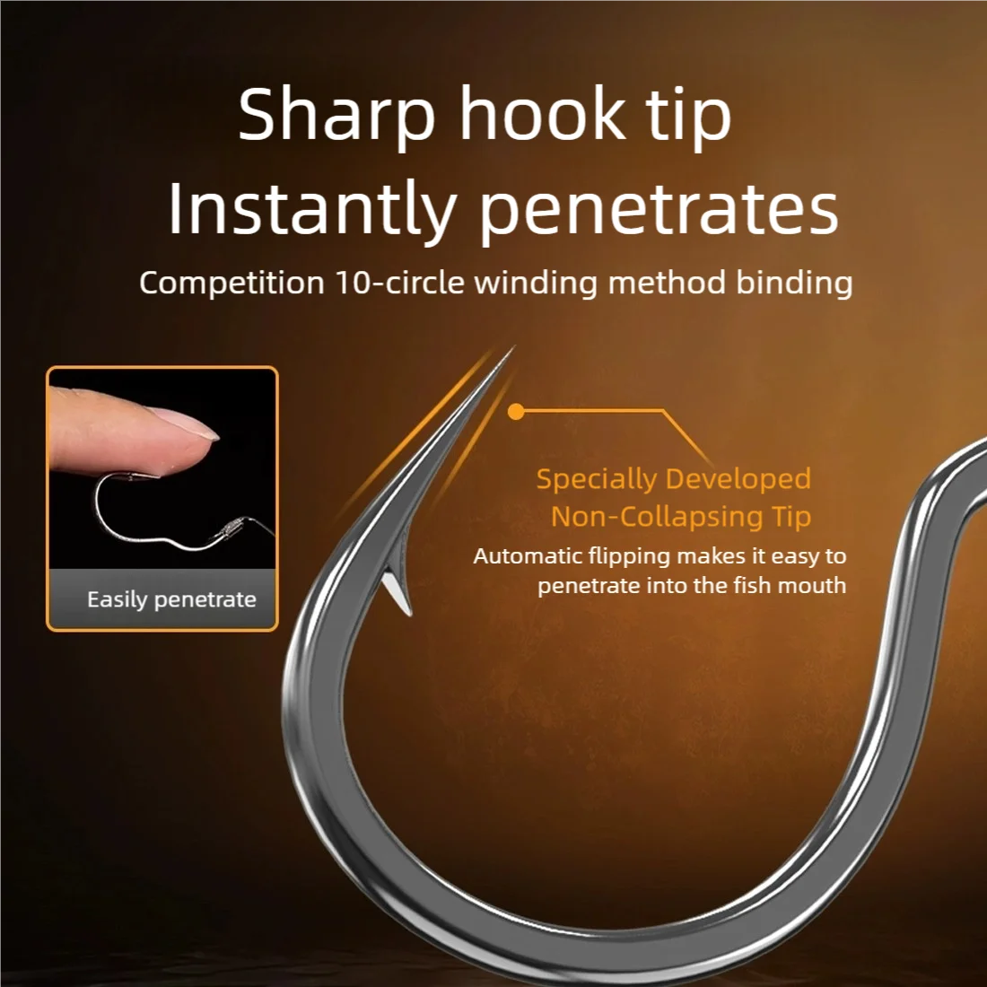 9KM 50 Uds anzuelo de carpa anzuelo de pesca con tapa automática de acero rico en carbono con púas afiladas con ojo - imagen 4