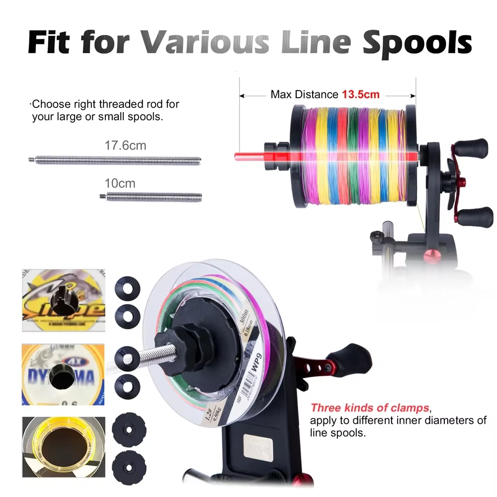 Goture Doble Pie – Bobinador de Línea para Carrete Baitcaster Portátil - imagen 5